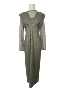 V line jacquard dress