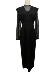 V line jacquard dress