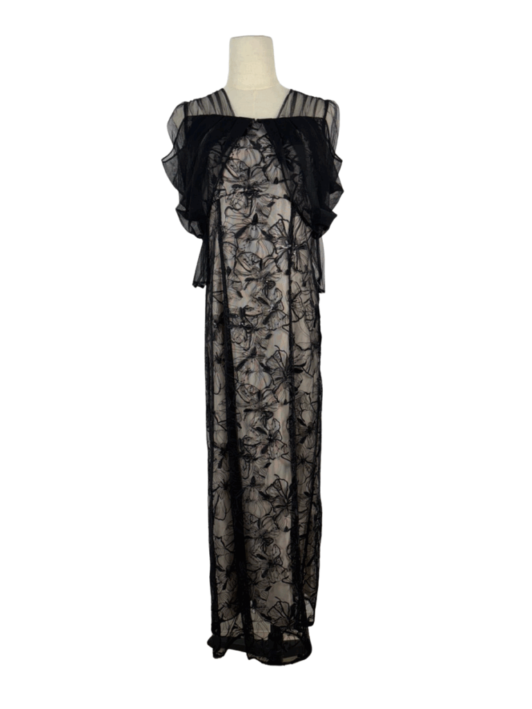 tulle drape spangle dress