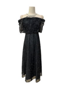 ドレープラメ刺繍ドレス