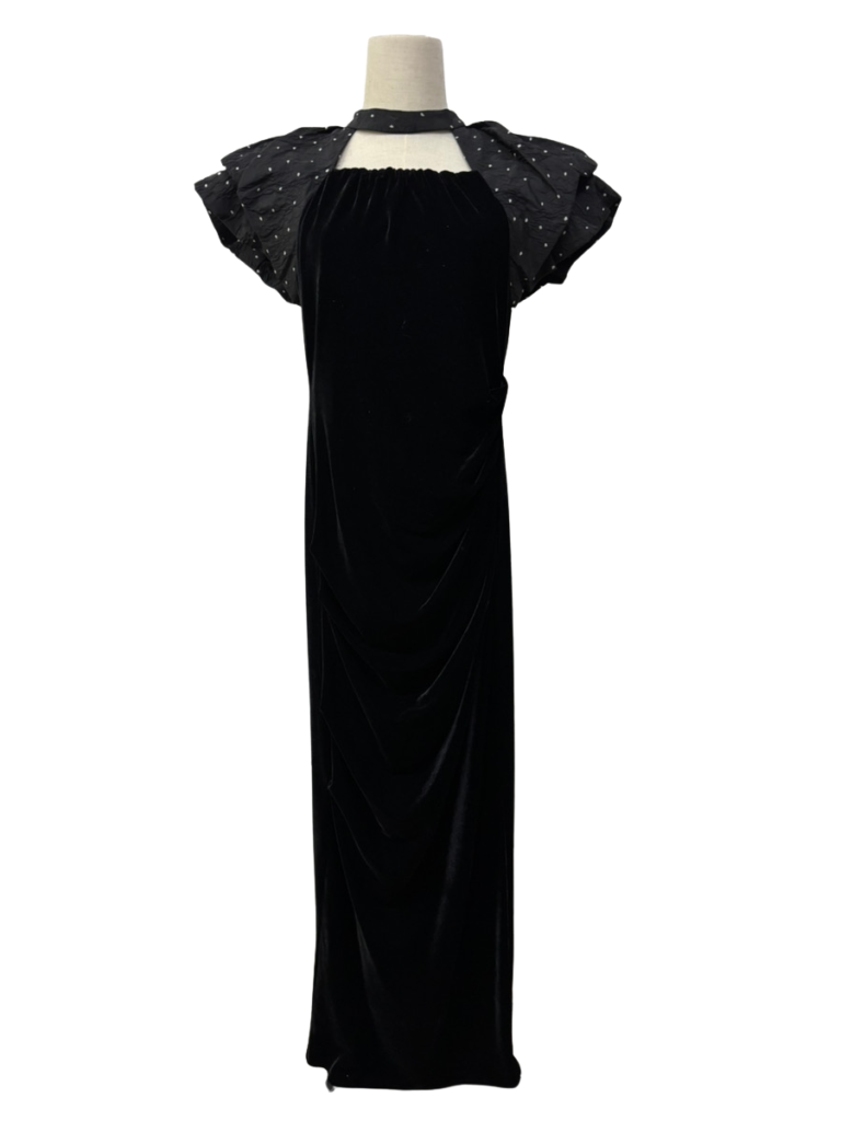 drape velour dress