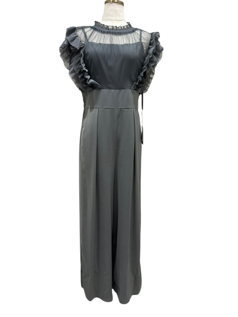 Frilled highwaist wide pants