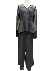 lace panel accent setup pants dress