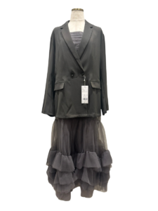 volume tulle jacket set dress