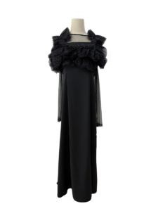 volume ruffle layer dress