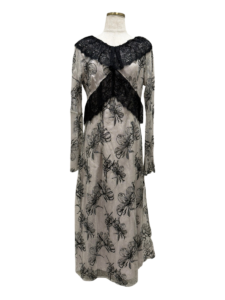 cross lace flower dress