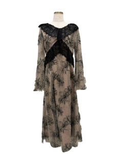 cross lace flower dress