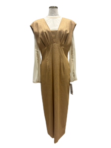 V line jacquard dress