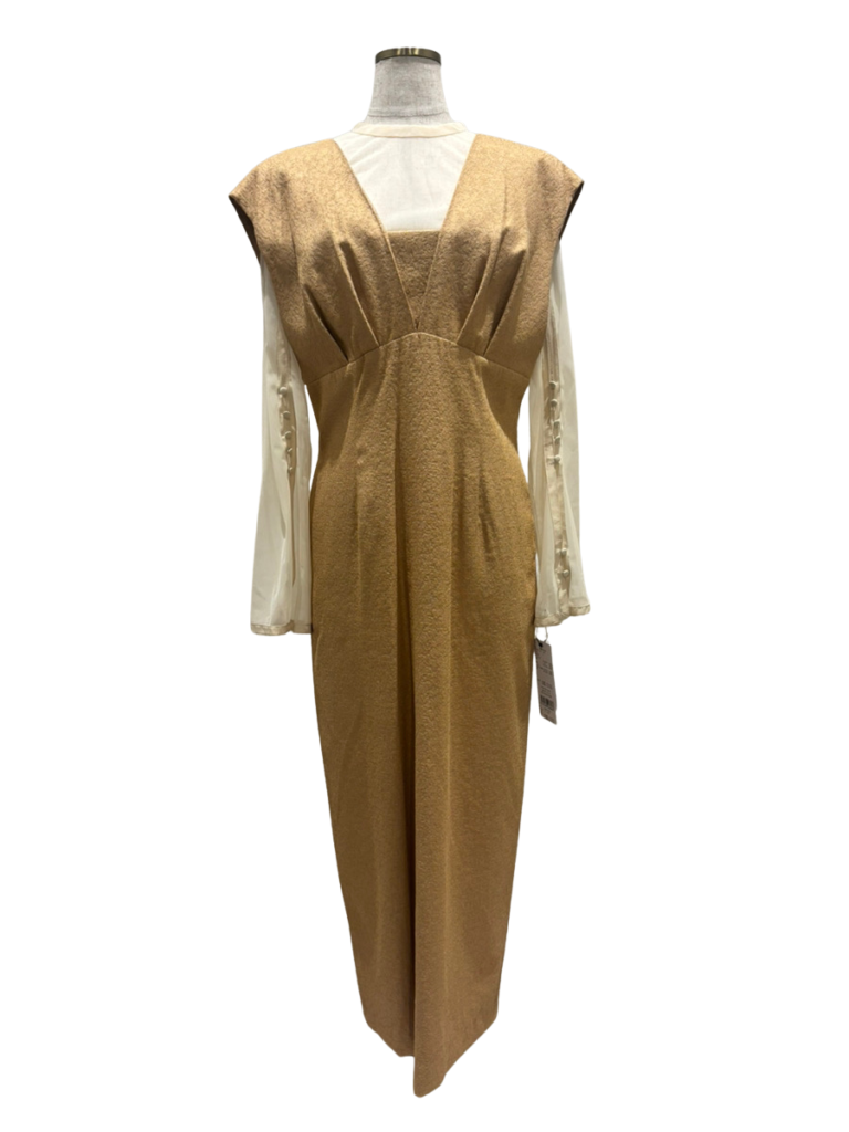 V line jacquard dress