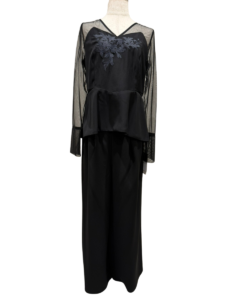 lace panel accent setup pants dress