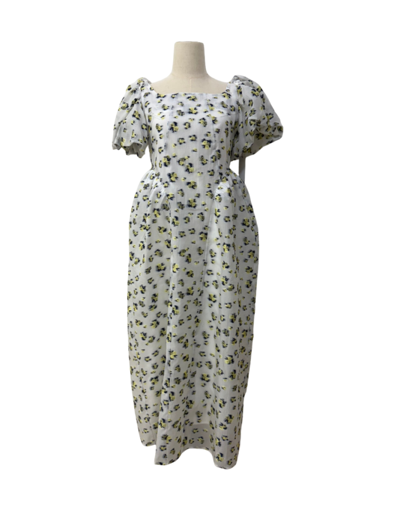 Flower Jacquard Forme Dress