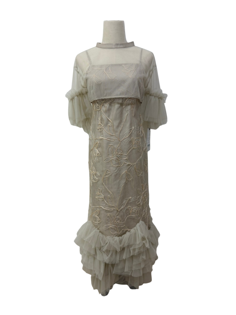 Embroidery frill Set Dress