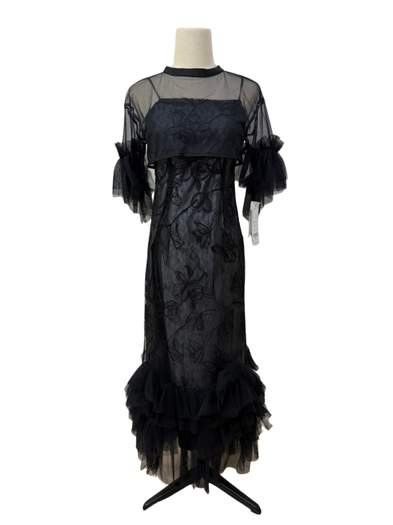 Embroidery frill Set Dress
